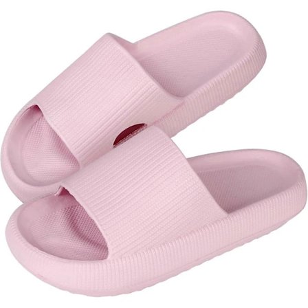 Cloud Sliders Dame Herre, Sklisikre Tøfler Dame Sommer, Myke Flip Flop Pillow Sliders, Plattform Pool Sliders Dusjsko til Innendørsbruk Rosa 1 5.5 to.