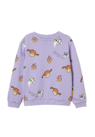 PIPPI Långstrump-tröja LYCKA Hoodies & sweatshirts Lila 86/92