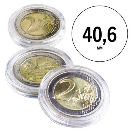 ULTRA runde møntkapsler til mønt Ø 40,6 mm - 10 stk. - Leuchtturm