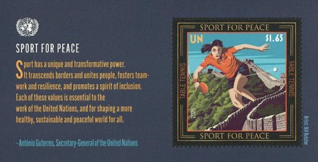 FN New York - International sportsdag - Postfrisk miniark