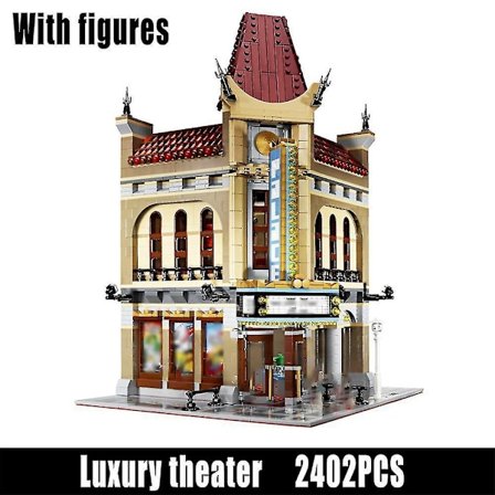 Palace Cinema City Streetview Modulære Byggeklodser med 6 Figurer Kompatible 10232 Legetøj Fødselsdags Julegave 2402 stk