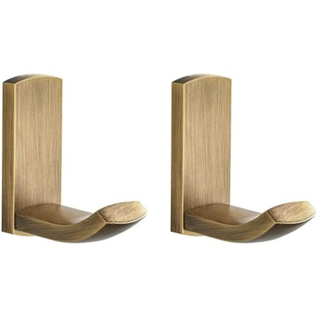 Håndklædekrog Antik Messing Badeværelse Køkken Klædekrog Frakke Kroge Multifunktionel Knagerække Vægmonteret Frakke Krog, Børstet Bronze - Pakke med 2
