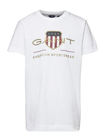 Archive Shield Ss T-Shirt T-shirt Hvid GANT