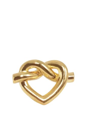 Jane Koenig Tied Heart Stud - Gold - ONE SIZE