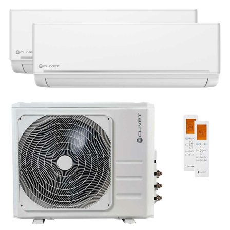 Condizionatore Clivet EZCool dual split 12000+24000 BTU inverter A++ unità esterna 10.5 kW