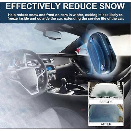 3-delt solcelledrevet frostvæske elektromagnetisk molekylær forrude bil snerydningsinstrument vinduesglas dugfjernelse & afrimning & afisning[D]