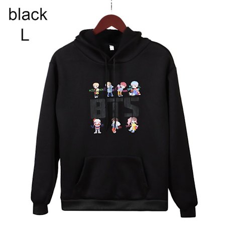 BTS Hættetrøjer Efterår Sweatshirts SORT