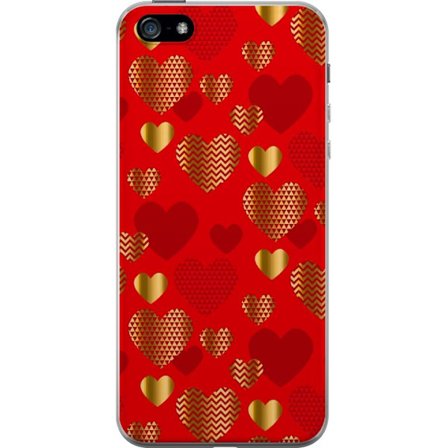 Kompatibelt Mobilskal till Apple Apple iPhone 5 GoldenHearts