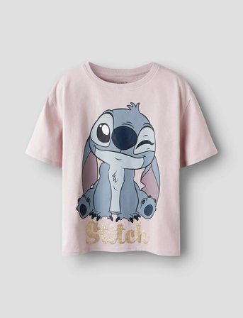 name it Nkfakun Stitch Ss Nreg Top Box Noos Wdi - Pink - 146-152