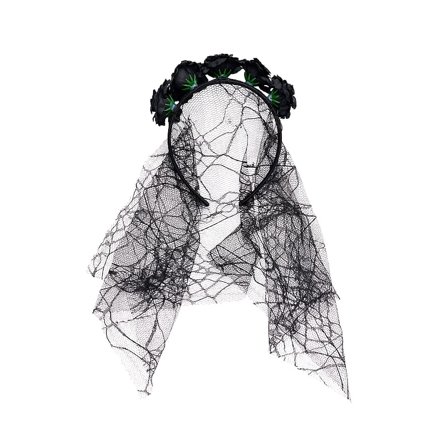 KICKS Beauty Flower Veil Headband, Hår, Hårpynt, Hårbånd