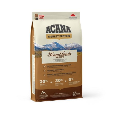 Acana Ranchlands Highest Protein Crocchette Manzo E Agnello Per
