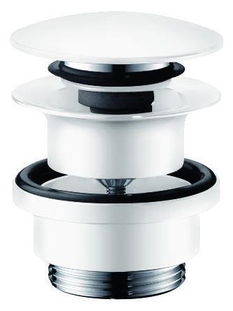 Hansgrohe 50100700 Pohjaventtiili pesualtaille, Push-Open, 1 1/4" Mattavalkoinen, Kylpyhuone