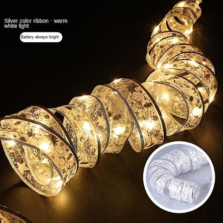 Julepynt LED-bånd med feelykter, juletrærpynt til hjemmet