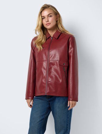 NOISY MAY Nmgwen Pu Jacket - Red - S