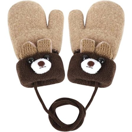 Varma Vantar För Barn, Baby, Vinterhandskar, Småbarn, Söt Tecknad, Vantar, Söta Stickade Handskar, Termiska Stickade Handskar För 0-3 År (beige)