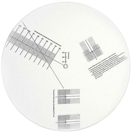 Liukuesteinen LP-vinyylilevyn äänirasian kalibrointilevy etäisyysmittari Protractor säätötyökalu viivain [D]
