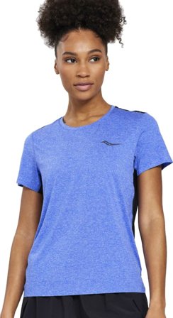 Saucony Women's Time Trial Short Sleeve Women Short sleeved fitness sweater Blue S