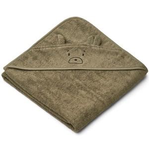 Liewood Mr Bear/Khaki Augusta Hooded Towel One Size - Textile - One size - Brown