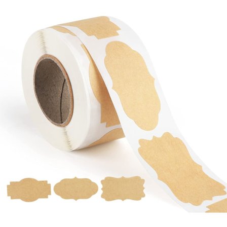 300 kappaletta Kraft-paperitarroja itseliimautuvia tiivistyslappuja