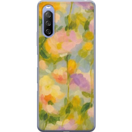 Kompatibelt Mobilskal till Sony Sony Xperia 10 III Mjuka sommarblommor i drömsk pastellharmoni