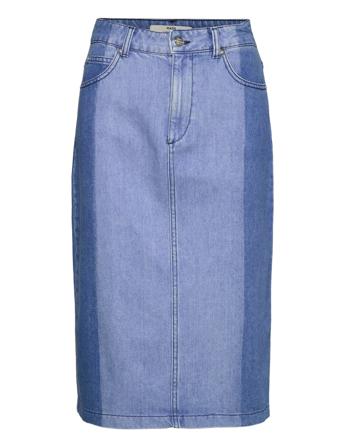 Twin Denim Torgau Skirt Polvipituinen Hame Sininen Mads Nørgaard