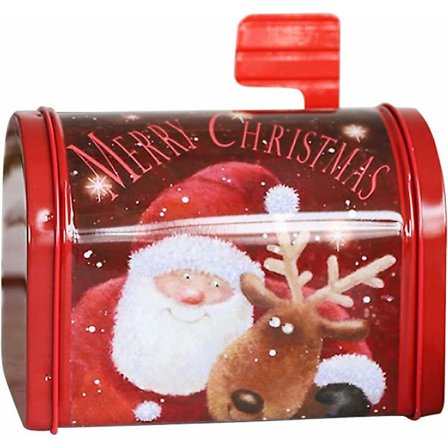 Postkasse med Julemann-mønster - Kreativ postkasse i smijern - Festlig dekorasjon for barn