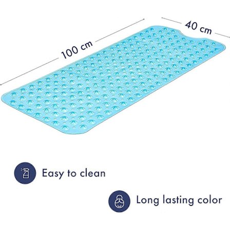 Förlängt badrum halkfri matta