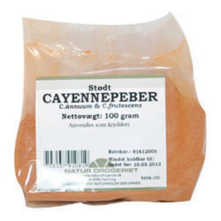 Natur Drogeriet Cayennepeber stødt 100 g, Helse & Madvarer, Krydderier, Peber