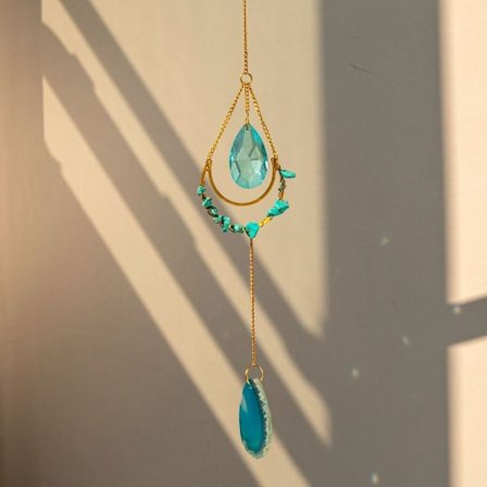 Crystal Prism Sun Catchers BLÅ