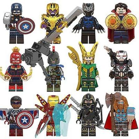 Avengers Marvel stålmonterad byggstensminifigur