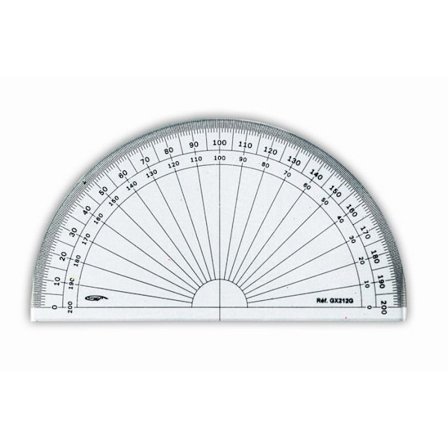 Rapporteur 1/2 cirkel grader Ø 13 cm