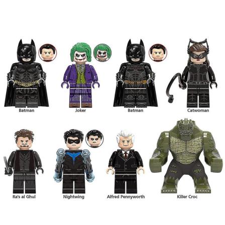 8 stk. Serie Minifigurer Byggesæt, Batman Joker Samlede Mini Actionfigurer Legetøjssæt Børnegaver Gaver Db