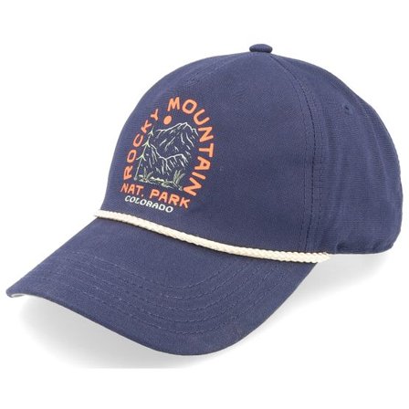 American Needle - Blå unconstructed Keps - Rocky Mnt Np Canvas Cappy Navy Dad Cap @ Hatstore