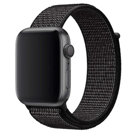 Apple Watch 42/44/45 Nylonarmband Reflektivt Svart Sportloop Svart 42/44