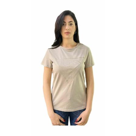 Guess, T-Shirts Beige, Dames, Maat:S