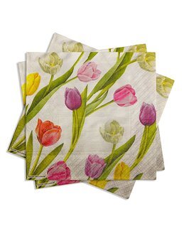 Servetter Tulpaner mixade Grön - Pixie Design