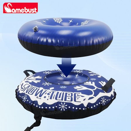 47" Oppustelig snekælk til voksne, enkeltpersons vinter udendørs ski legetøj med kraftigt sne dæk design