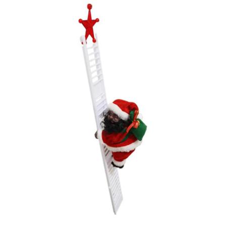 Jul Elektrisk Klätterstege Santa Claus Ornament För Xmas