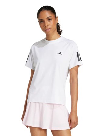 adidas Tennis Club 3-Stripe Tee - White - XS