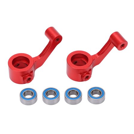 2 stk. RC Styrestykker Aluminium Legering Porøs Design Reduserer Vibrasjon Praktiske RC Bildeler for ECX 2WD 1/10 Rød