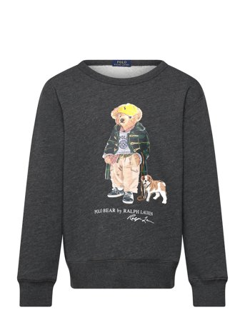 Polo Bear Heathered Fleece Sweatshirt Grey Ralph Lauren Kids