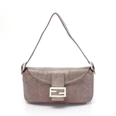 Fendi Vintage Pre-owned Leather fendi-Tass , Grijs , Dames , Maat: ONE Size Vintage Tassen