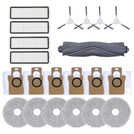 Til Dreame L10S Ultra/ L10 Robotstøvsugere Hovedsidebørster HEPA-filtre Moppeklud Støvposer Reservedele