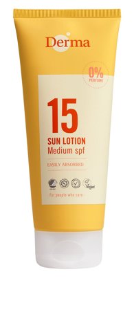 Derma Sollotion SPF 15 200 ml, Skincare, Solpleje, Solcreme