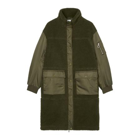 Marc O'Polo Teddy plush Frakke in the style of a bomber Jakke Grøn, Dame