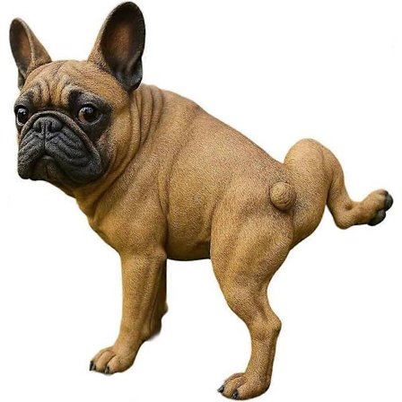 Sjov fransk bulldog-havestatue, fræk hundestatue, bulldog-hund velkomstskilt have dyreskulptur til græsplæne terrasse baghave udendørs (FMY)