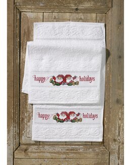 Stickpackung Handtücher Happy holidays 2-er Pack