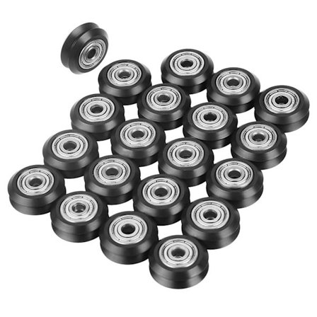 20 stk. V-formet rillehjul 5 mm boring 625 leje remskive tilbehør til CNC 3D-printer