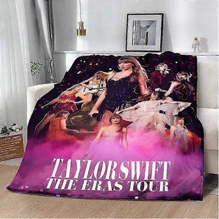 Söt Tecknad Tryckt Filt Picknickfiltar Varm Filt Mjuk S-Swifts Bekväm Filt Hemresa Födelsedag T-Taylors Gåva 2025