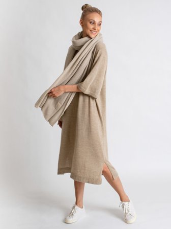 Kashmina - Kashmirkjole "Air tunic" - taupe - Size L